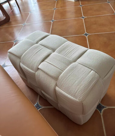 สตูลผ้าลูกฟูก MY DOLLS HOUSE COZY CUBE 70 ซม. สีขาว_5